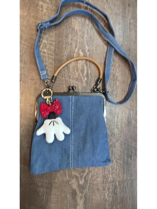 Other - Blue Crossbody Bag Glitter Bow Bag Charm